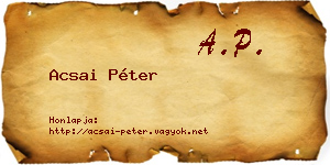 Acsai Péter névjegykártya